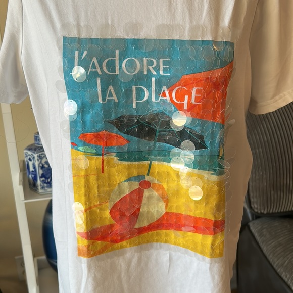 COCO Y CLUB short sleeve t shirt with sequins size extra large - Picture 3 of 9